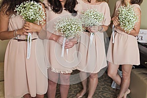 Bridal wedding flowers and brides bouquet