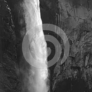 Bridalviel Falls Tight View in Monochrome