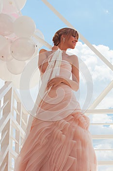 Bride with balloons