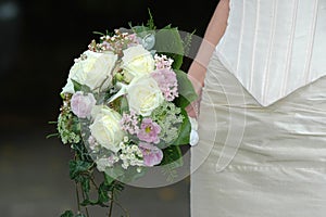 Bride and bouquet