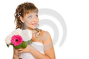 Bride with bouquet