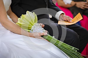 Bride with bouquet