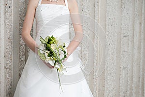 Bride with bouquet