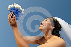 Bride with bouquet