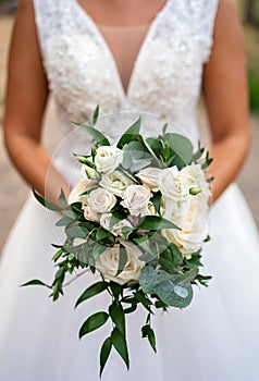 Bride with a bouquet of flower