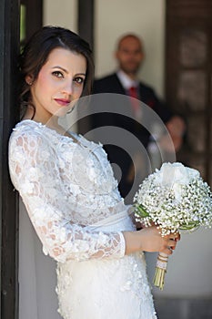 Bride with bridal bouque