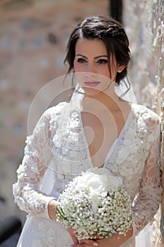 Bride with bridal bouque