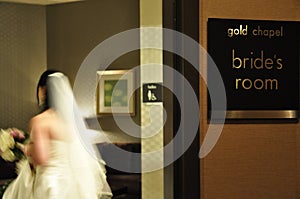 Bride in the Bride's Preparation Room