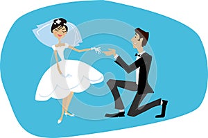 Bride and bridegroom