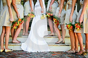 Bride and Bridesmaids photo