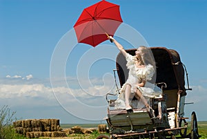 The bride and carriage