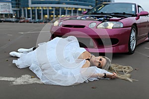 The bride crushed