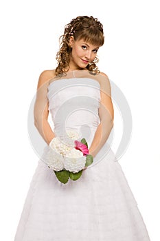 Bride dressed in 50s style