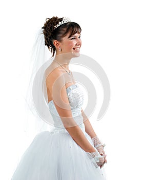 Bride dressed in wedding dress