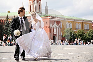 Bride and fiance in Moscow