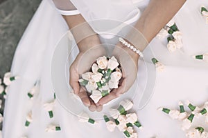Bride first holy communion flowers