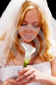 Bride with flower