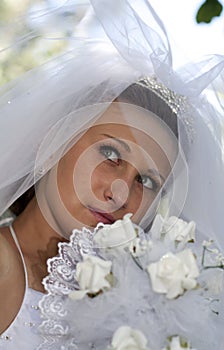 Bride with flowers