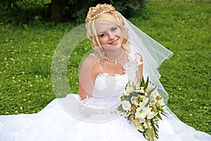 Bride on the grass