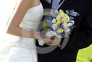 Bride, Groom & Bouquet