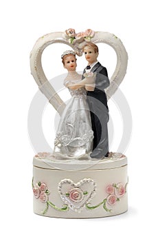 Bride and groom cake topper