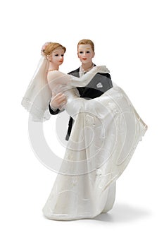 Bride and groom cake topper