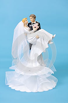 Bride and groom cake topper