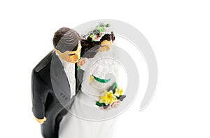 Bride and groom cake topper