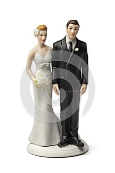Bride and groom cake topper photo