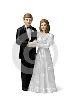 Bride and groom  cake topper photo