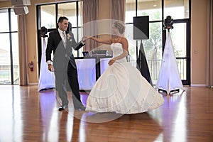 Bride and Groom dancing