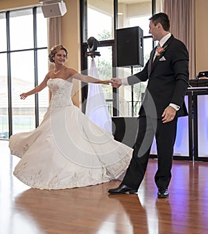 Bride and Groom dancing