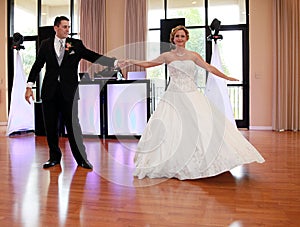 Bride and Groom dancing