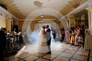 bride and groom dancing on the wedding