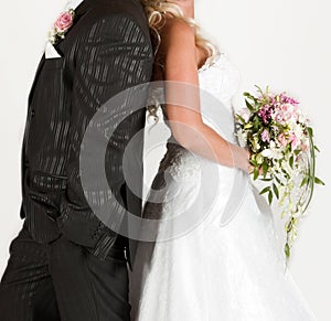 Bride and groom dresses