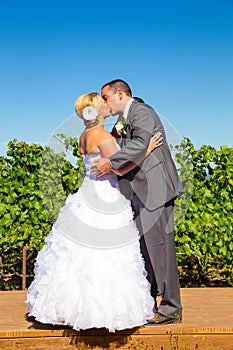 Bride and Groom First Kiss Ceremony