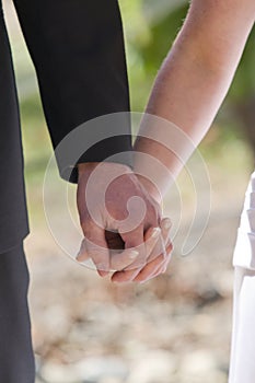 Bride and Groom hands