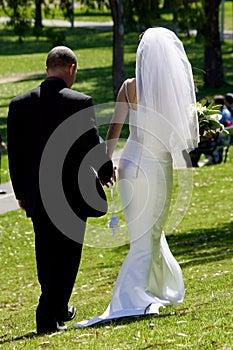 Bride & Groom Leaving.