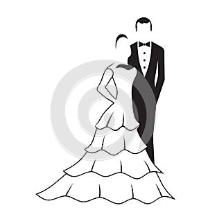 Bride and Groom Logo