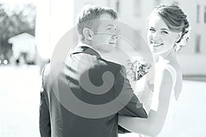 Bride and groom portrait