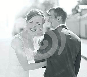 Bride and groom portrait