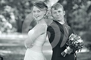 Bride and groom portrait