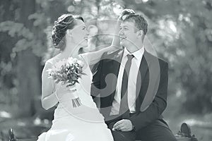 Bride and groom portrait