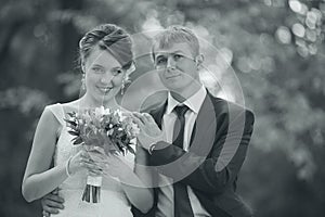 The bride and groom portrait