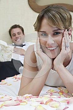 Bride And Groom Relaxing