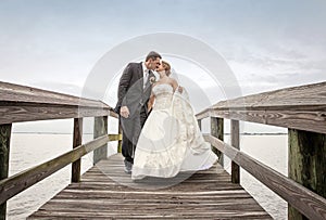 Bride and Groom walking