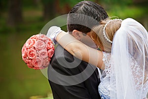 Bride and groom at the wedding