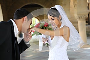 Bride and Groom at Wedding