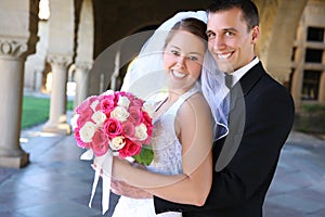 Nevěsta a ženich na svatba 
