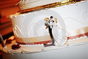 Bride & Groom On Wedding Cake